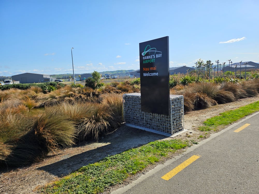 Hawke's Bay Airport Signage Kasson, Supply and Install